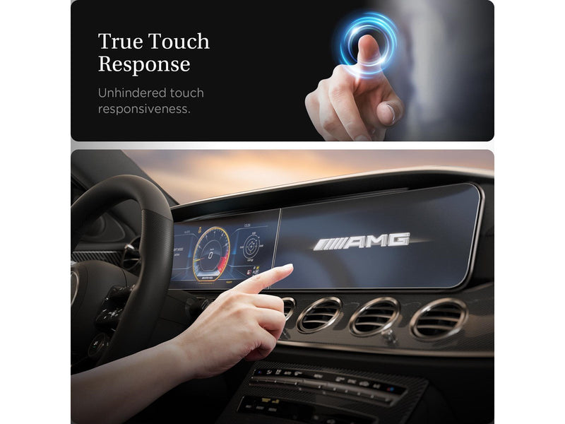 Spigen Mercedes Benz Glass tR EZ Fit Anti Glare Screen Protector 2 Pack - E-Class 2021/2020