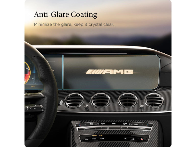 Spigen Mercedes Benz Glass tR EZ Fit Anti Glare Screen Protector 2 Pack - E-Class 2021/2020
