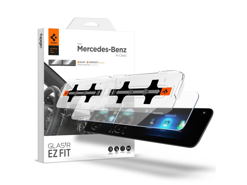 Spigen Mercedes Benz Glass tR EZ Fit Anti Glare Screen Protector 2 Pack - A-Class 2021/2020