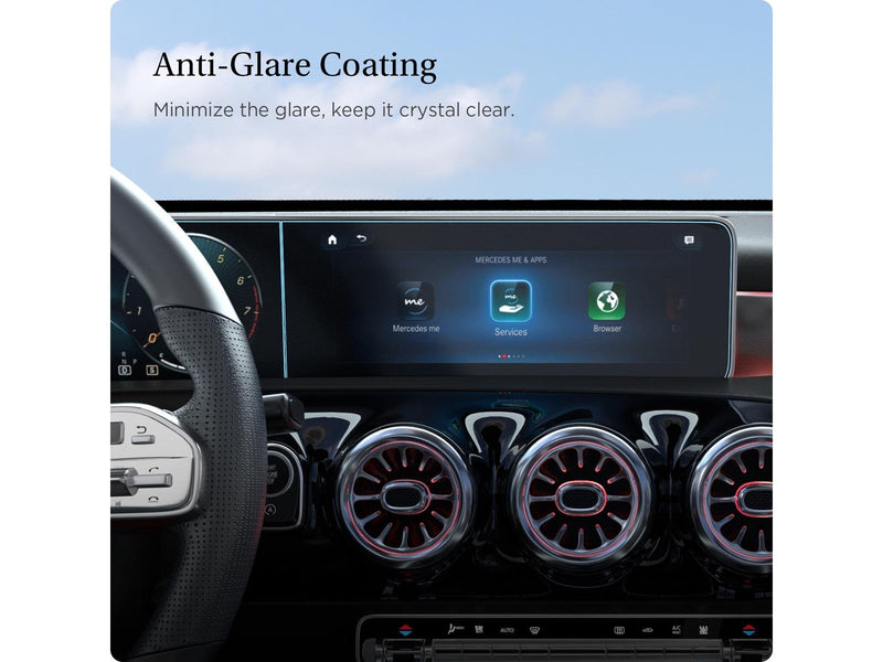 Spigen Mercedes Benz Glass tR EZ Fit Anti Glare Screen Protector 2 Pack - A-Class 2021/2020