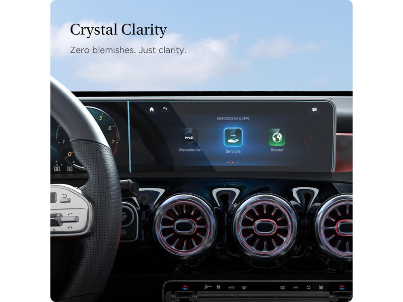 Spigen Mercedes Benz Glass tR EZ Fit Crystal Clear Screen Protector 2 Pack - A-Class 2021/2020