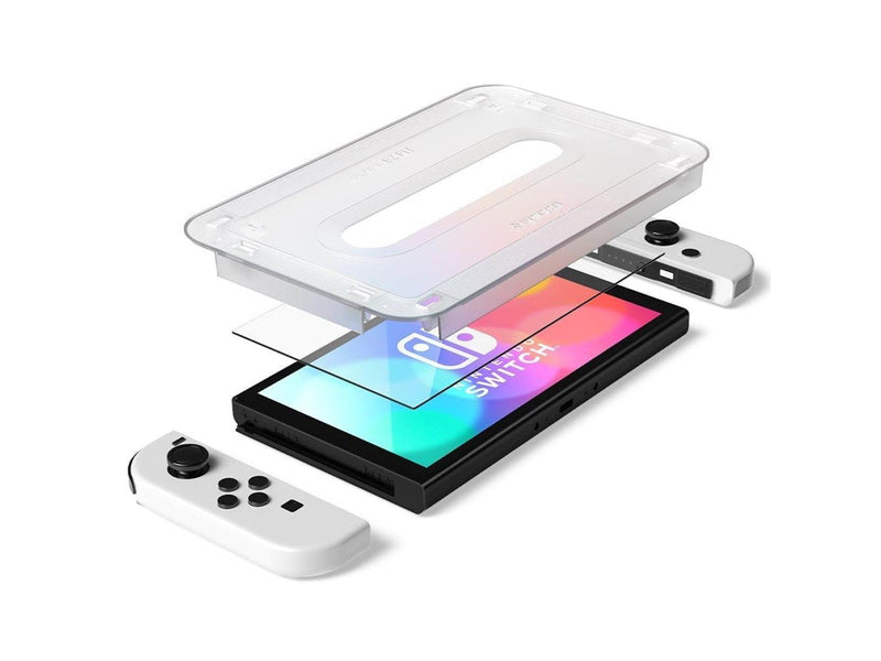 Spigen Glass tR EZ Fit 2 Pack - Nintendo Switch OLED - Miscellaneous Zubehör für Spielkonsole - Nintendo Switch OLED