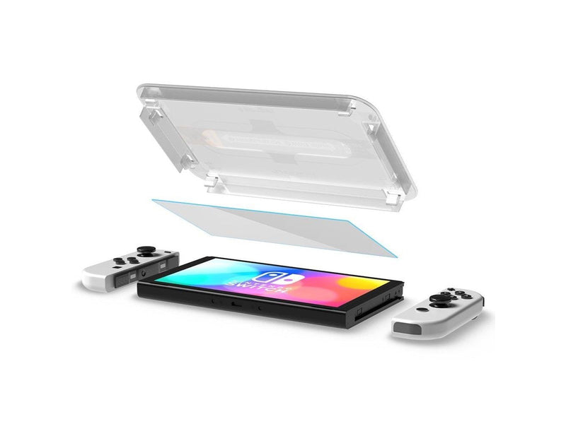 Spigen Glass tR EZ Fit 2 Pack - Nintendo Switch OLED - Miscellaneous Zubehör für Spielkonsole - Nintendo Switch OLED