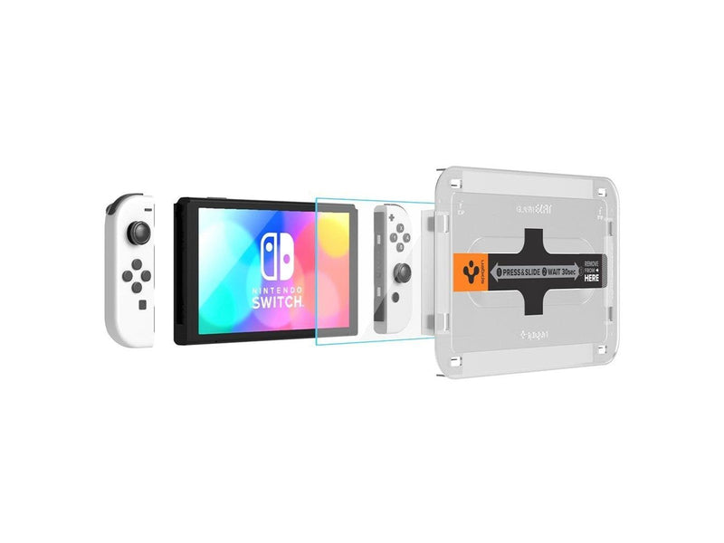 Spigen Glass tR EZ Fit 2 Pack - Nintendo Switch OLED - Miscellaneous Zubehör für Spielkonsole - Nintendo Switch OLED