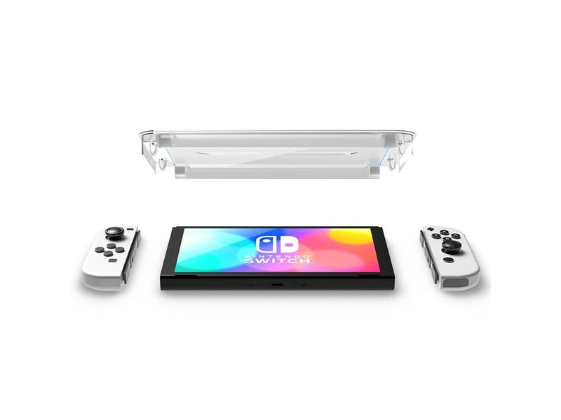 Spigen Glass tR EZ Fit 2 Pack - Nintendo Switch OLED - Miscellaneous Zubehör für Spielkonsole - Nintendo Switch OLED