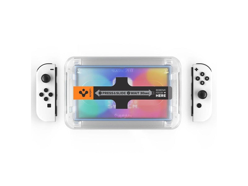 Spigen Glass tR EZ Fit 2 Pack - Nintendo Switch OLED - Miscellaneous Zubehör für Spielkonsole - Nintendo Switch OLED