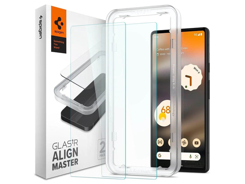 Spigen Glass AlignMaster 2 Pack - clear - Google Pixel 6a