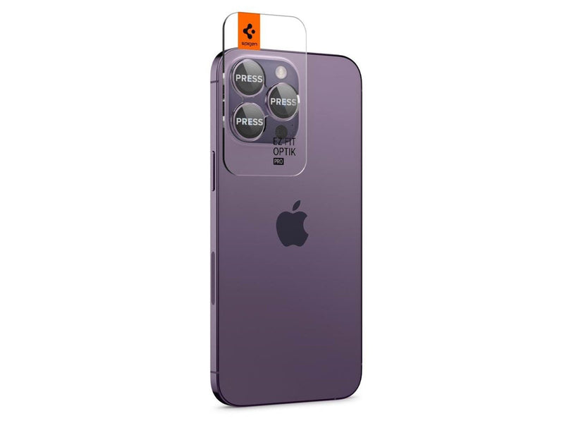 Spigen Glass EZ Fit Optik Pro 2 Pack - deep purple - iPhone 14 Pro/iPhone 14 Pro Max