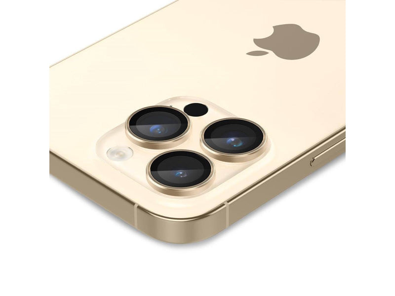 Spigen Glass EZ Fit Optik Pro 2 Pack - gold - iPhone 14 Pro/iPhone 14 Pro Max