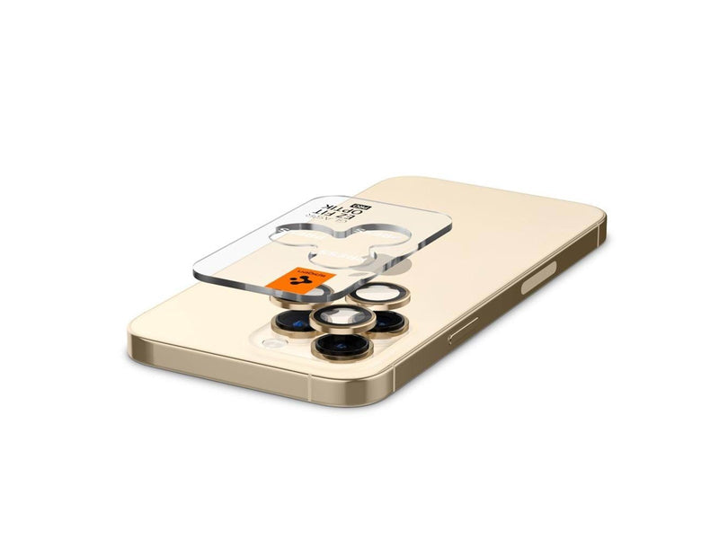 Spigen Glass EZ Fit Optik Pro 2 Pack - gold - iPhone 14 Pro/iPhone 14 Pro Max