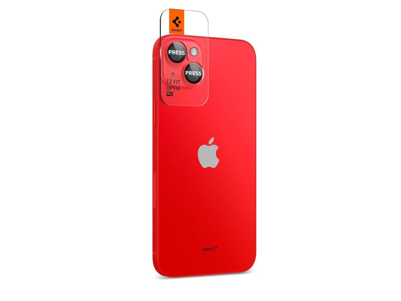 Spigen Glass EZ Fit Optik Pro 2 Pack - red - iPhone 14/14 Plus