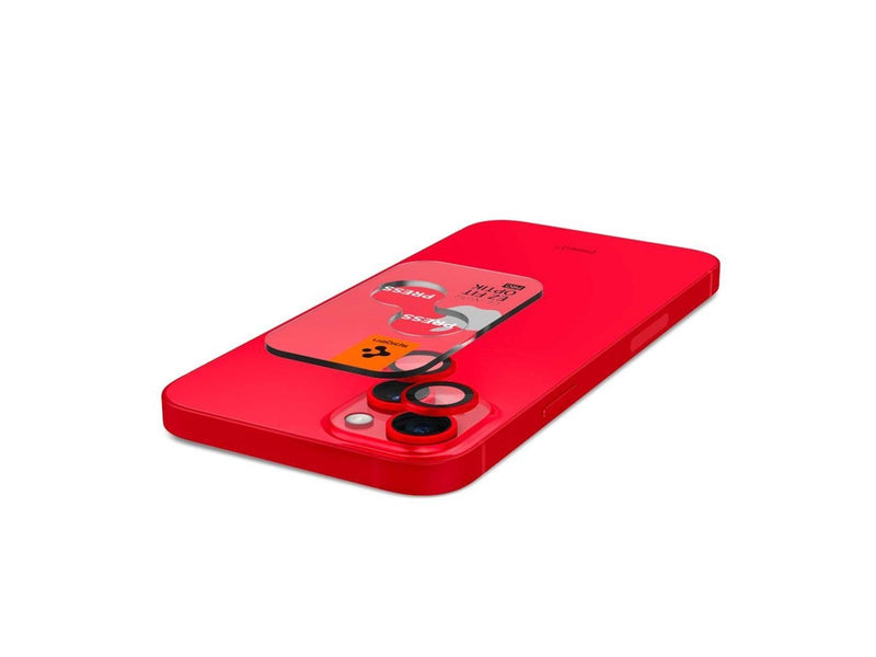 Spigen Glass EZ Fit Optik Pro 2 Pack - red - iPhone 14/14 Plus