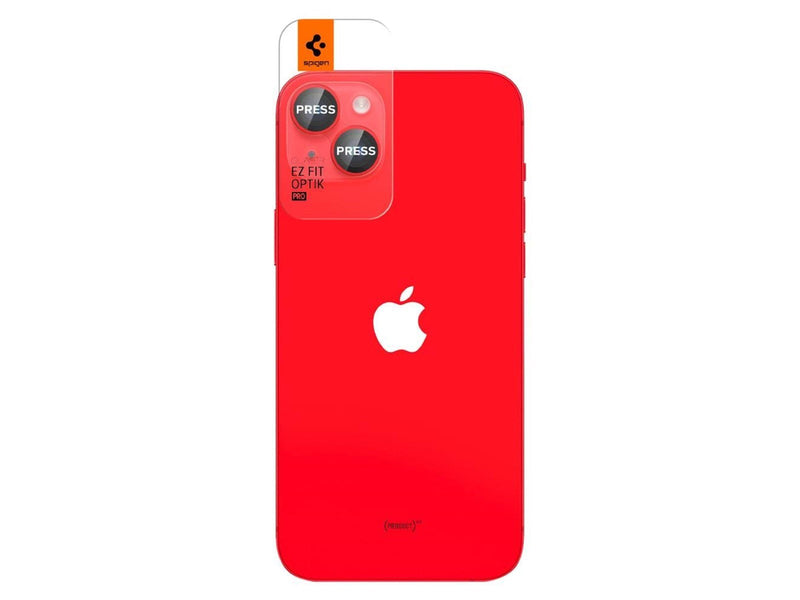 Spigen Glass EZ Fit Optik Pro 2 Pack - red - iPhone 14/14 Plus