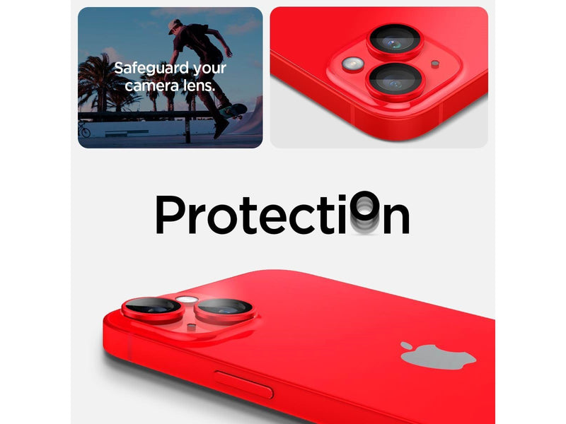 Spigen Glass EZ Fit Optik Pro 2 Pack - red - iPhone 14/14 Plus