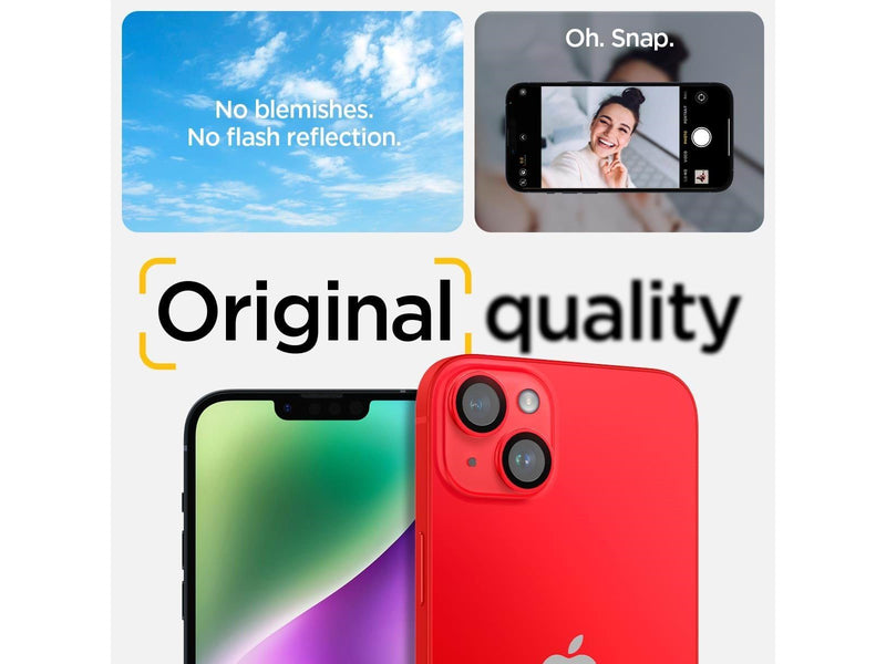 Spigen Glass EZ Fit Optik Pro 2 Pack - red - iPhone 14/14 Plus