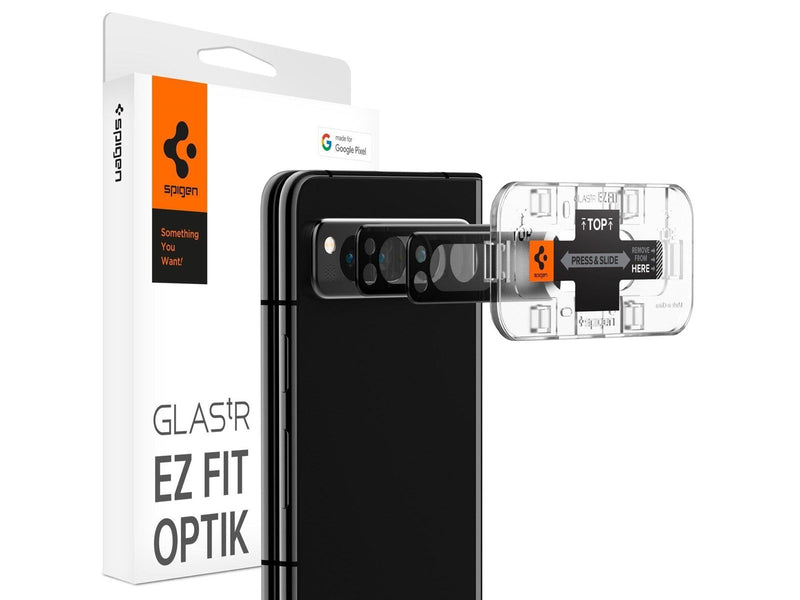 Spigen Glass EZ Fit Optik Pro 2 Pack - black - Google Pixel Fold