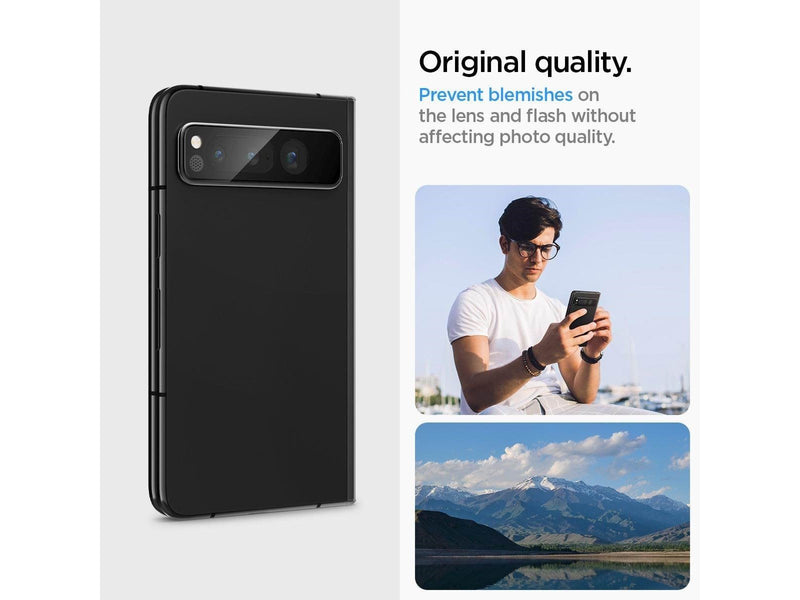 Spigen Glass EZ Fit Optik Pro 2 Pack - black - Google Pixel Fold