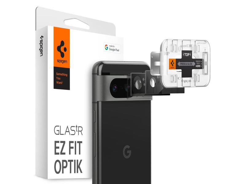 Spigen Glass tR EZ Fit Optik Black 2 Pack - Google Pixel 8