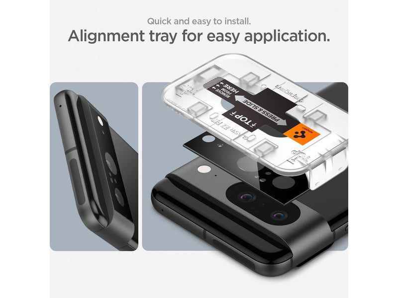 Spigen Glass tR EZ Fit Optik Black 2 Pack - Google Pixel 8
