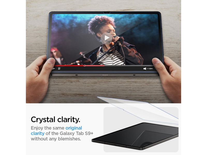 Spigen Glass tR EZ Fit 1 Pack - Samsung Galaxy Tab S10+/S9+