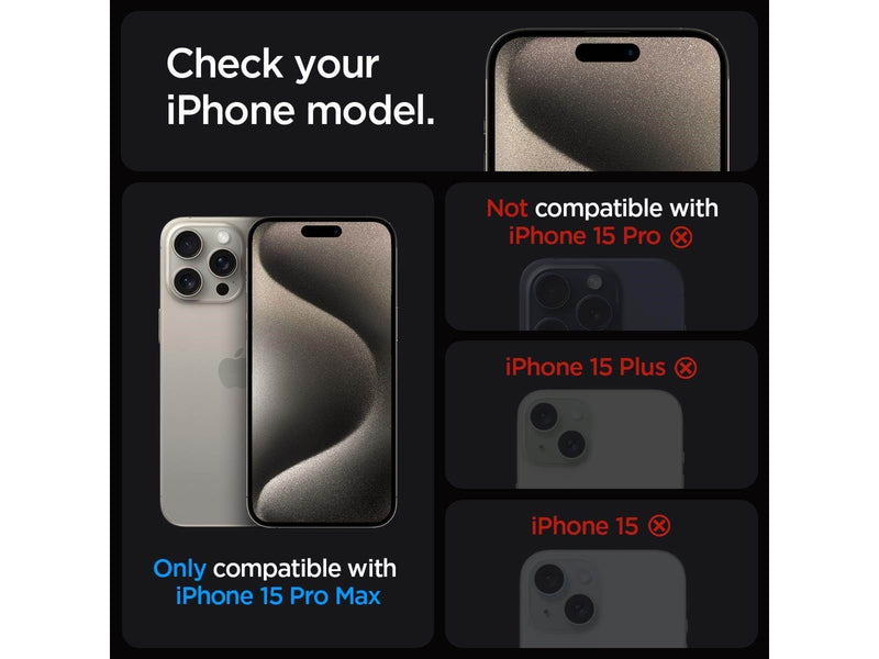Spigen Glass tR EZ Fit HD Privacy 1 Pack - iPhone 15 Pro Max