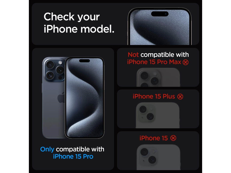 Spigen Glass tR EZ Fit HD Privacy 1 Pack - iPhone 15 Pro