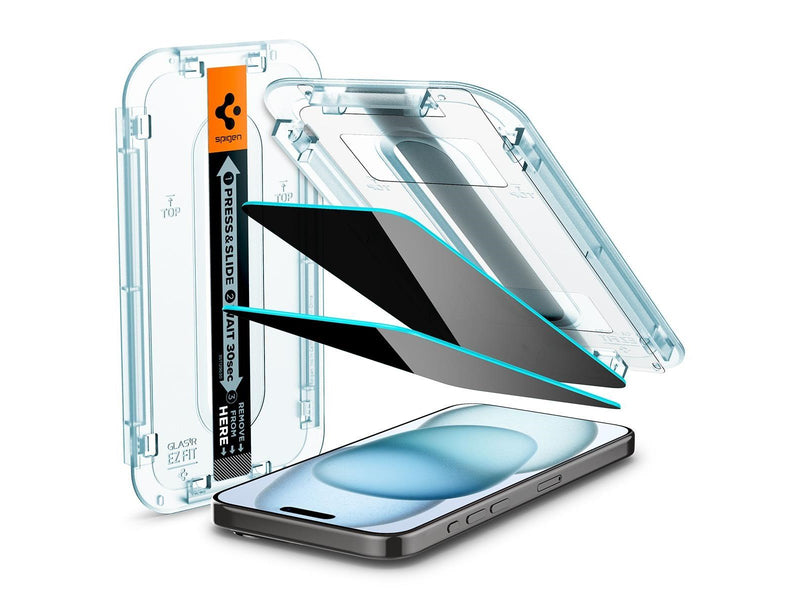 Spigen Glass tR EZ Fit HD Privacy 1 Pack - iPhone 16/15