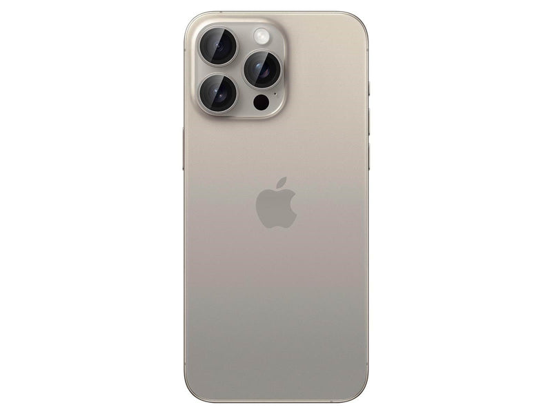 Spigen Glass tR EZ Fit Optik Pro 2 Pack - nature titanium - iPhone 15 Pro/15 Pro Max