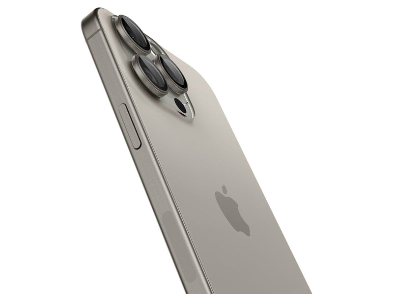 Spigen Glass tR EZ Fit Optik Pro 2 Pack - nature titanium - iPhone 15 Pro/15 Pro Max