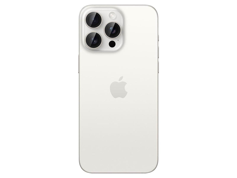 Spigen Glass tR EZ Fit Optik Pro 2 Pack - white titanium - iPhone 15 Pro/15 Pro Max