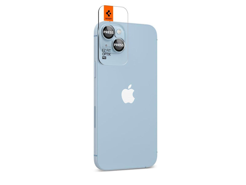 Spigen Glass tR EZ Fit Optik Pro 2 Pack - blue - iPhone 15/15 Plus/14/14 Plus