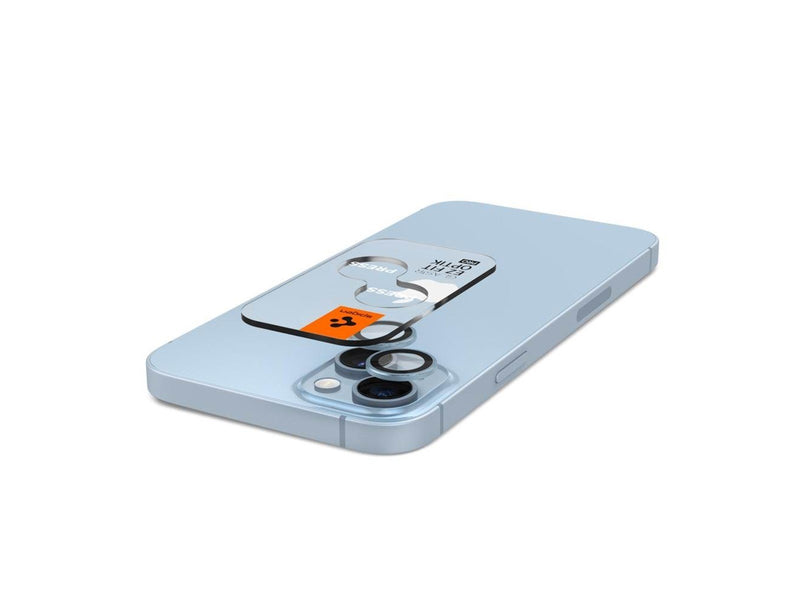 Spigen Glass tR EZ Fit Optik Pro 2 Pack - blue - iPhone 15/15 Plus/14/14 Plus