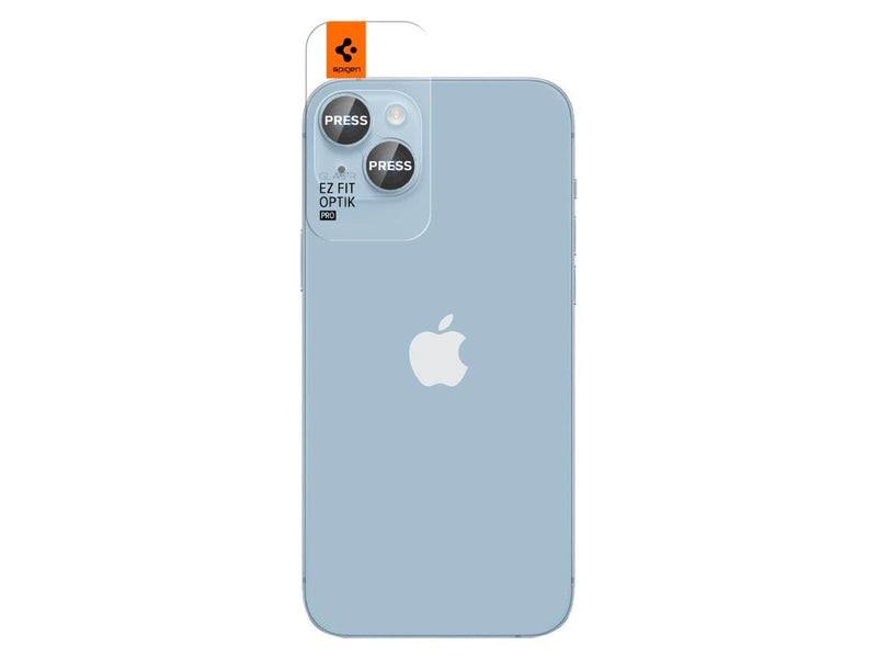 Spigen Glass tR EZ Fit Optik Pro 2 Pack - blue - iPhone 15/15 Plus/14/14 Plus