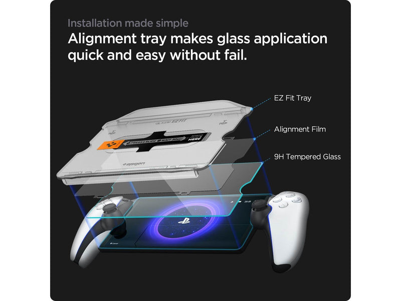 Spigen Glass tR EZ Fit - PlayStation Portal Remote Player - Miscellaneous Zubehör für Spielkonsole - PlayStation Portal