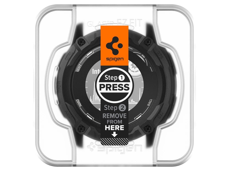 Spigen Glass tR EZ Fit 2 Pack - Garmin Instinct 2X Solar