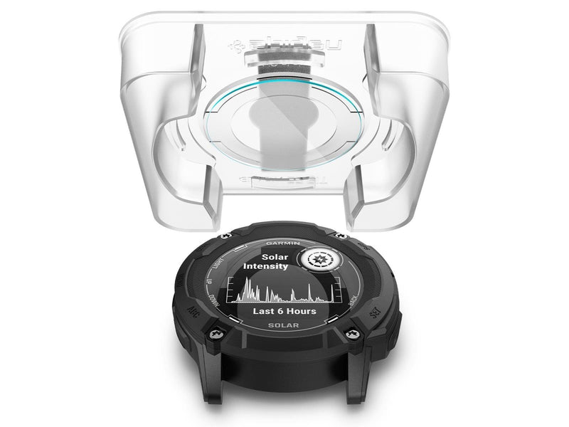Spigen Glass tR EZ Fit 2 Pack - Garmin Instinct 2X Solar