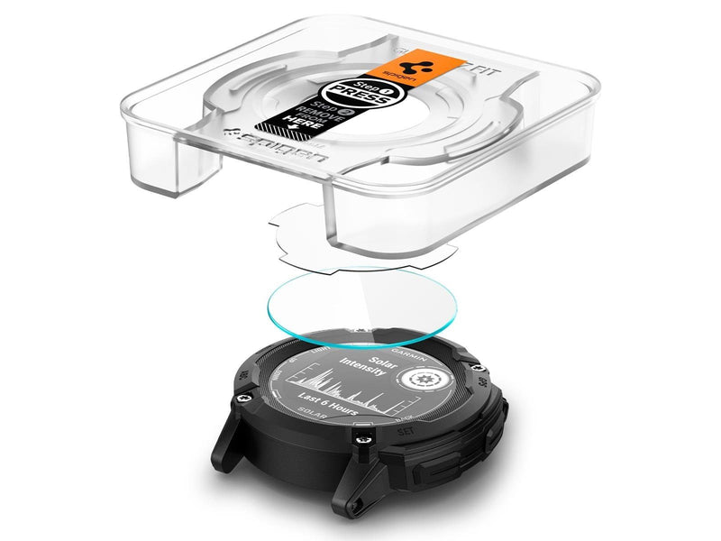 Spigen Glass tR EZ Fit 2 Pack - Garmin Instinct 2X Solar