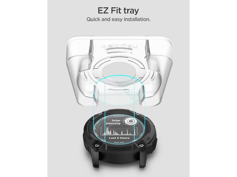Spigen Glass tR EZ Fit 2 Pack - Garmin Instinct 2X Solar