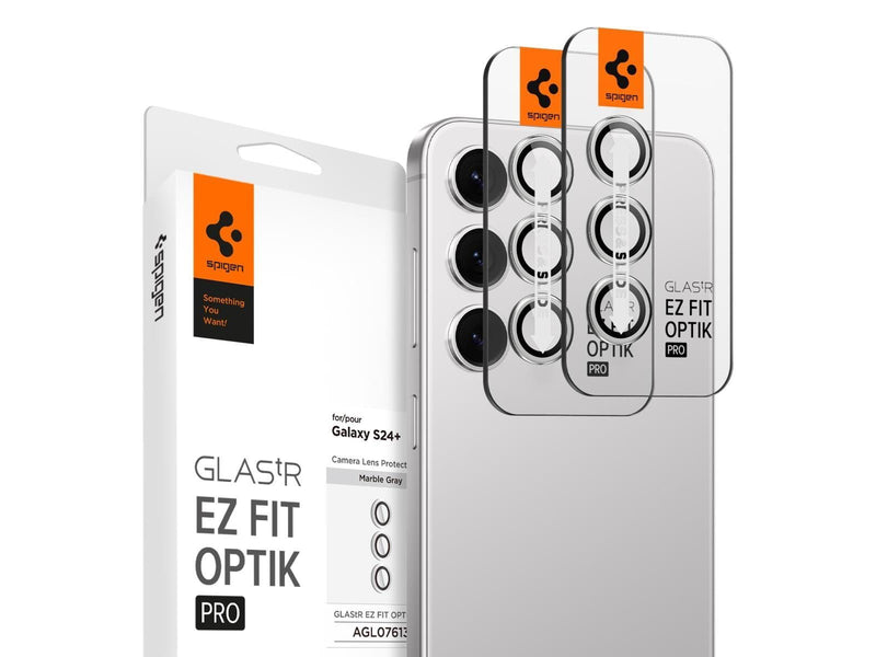 Spigen Glass tR EZ Fit Optik Pro 2 Pack - marble gray - Samsung Galaxy S24+