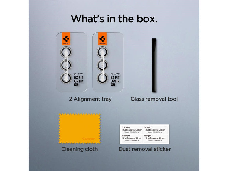 Spigen Glass tR EZ Fit Optik Pro 2 Pack - marble gray - Samsung Galaxy S24+