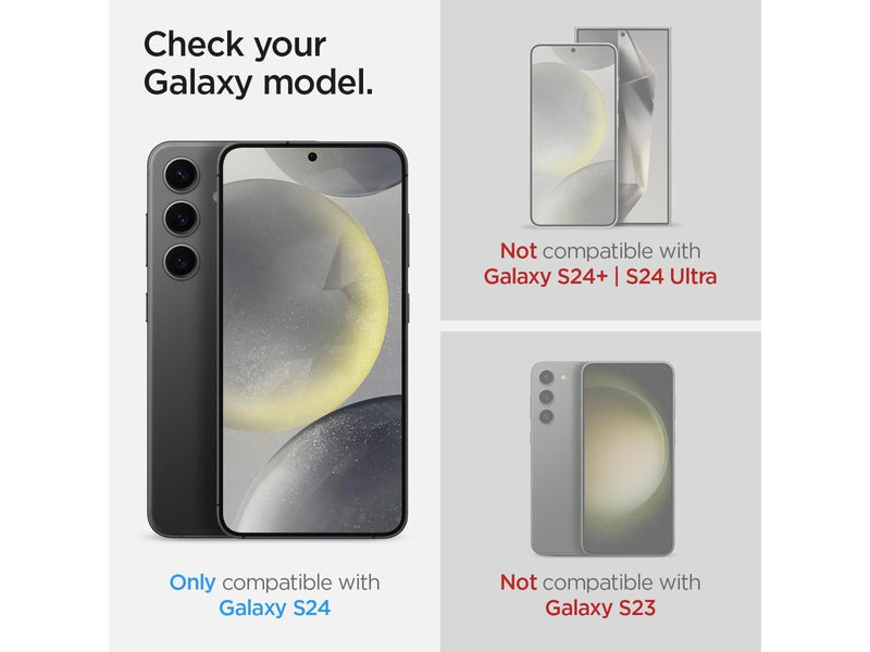 Spigen Glass tR EZ Fit Optik Pro 2 Pack - marble gray - Samsung Galaxy S24+