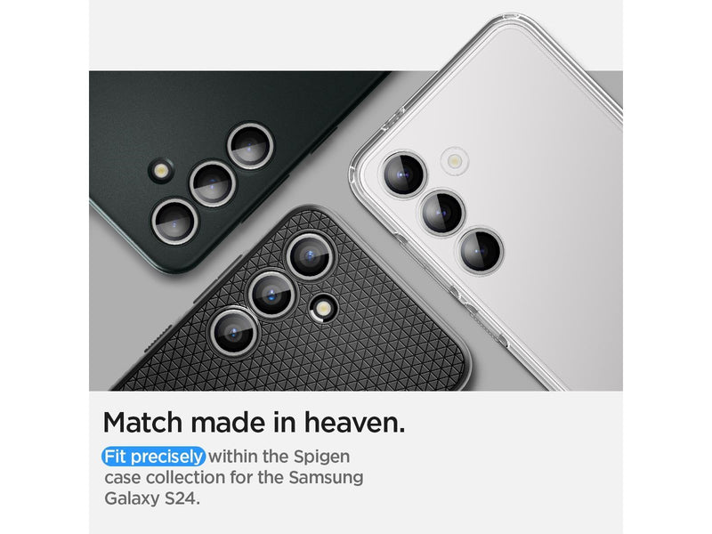 Spigen Glass tR EZ Fit Optik Pro 2 Pack - marble gray - Samsung Galaxy S24+