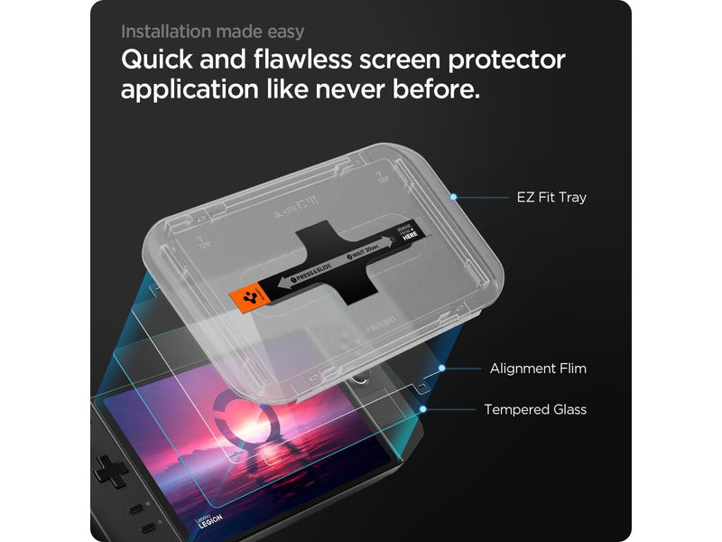 Spigen Glass tR EZ Fit 1 Pack - Lenovo Legion Go - Miscellaneous Zubehör für Spielkonsole