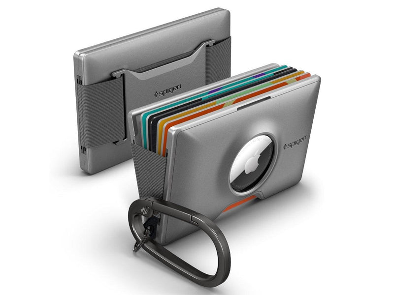 Spigen Wallet S Card Holder with Card Key Ring - gunmetal - AirTag