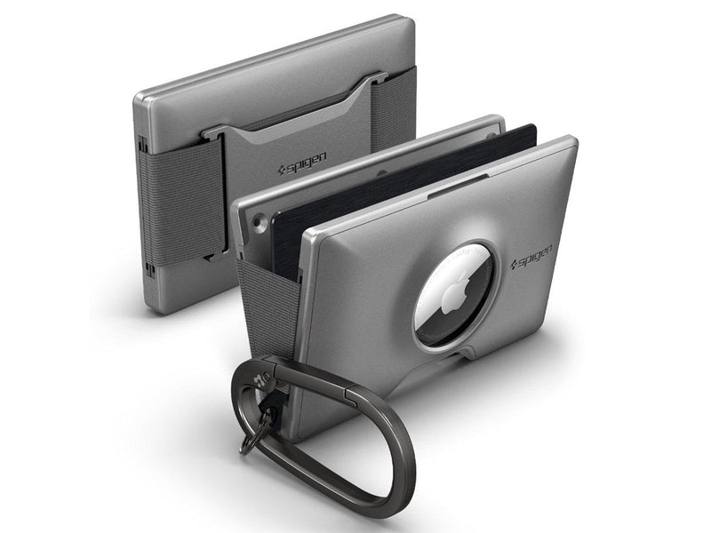 Spigen Wallet S Card Holder with Card Key Ring - gunmetal - AirTag