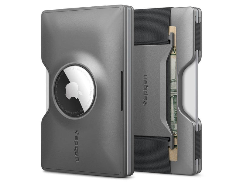 Spigen Wallet S Card Holder with Card Key Ring - gunmetal - AirTag