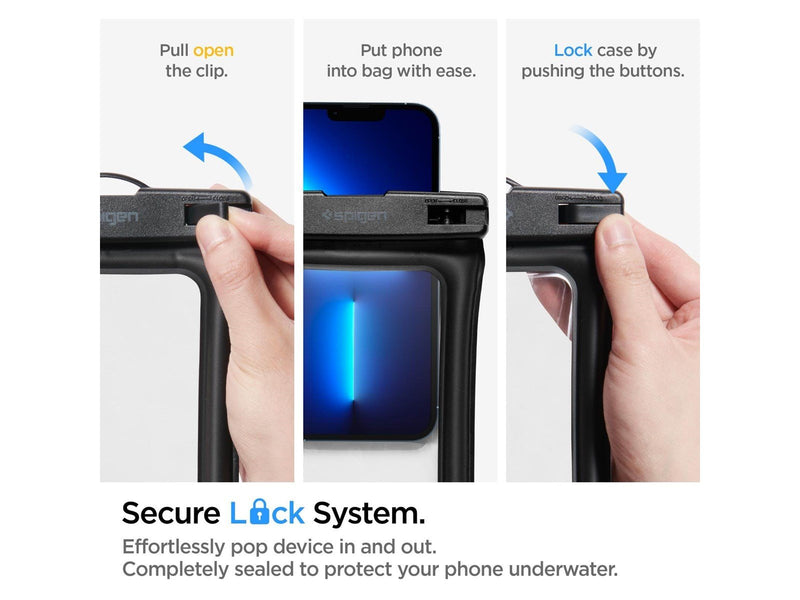 Spigen Aqua Shield WaterProof Floating Case A610 2 Pack - black