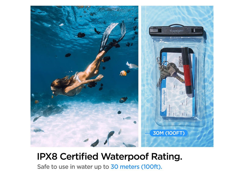 Spigen Aqua Shield WaterProof Floating Case A610 2 Pack - crystal clear