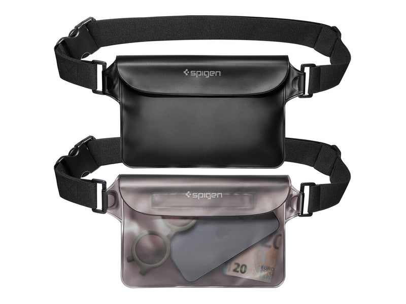 Spigen Aqua Shield WaterProof Waist Bag A620 2 Pack - black + transparent black