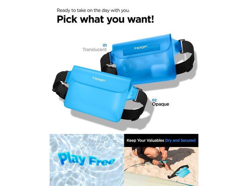 Spigen Aqua Shield WaterProof Waist Bag A620 2 Pack - sea blue